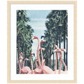 Framed Art Palm Trees and Flamingos by Sarah Eisenlohr