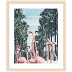 Framed Art Palm Trees and Flamingos by Sarah Eisenlohr
