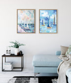 Sylvie Come Sail Away Framed Canvas by Rachel Christopoulos