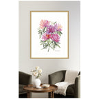Framed Art Abstract Watercolor Pink Floral by Patricia Shaw