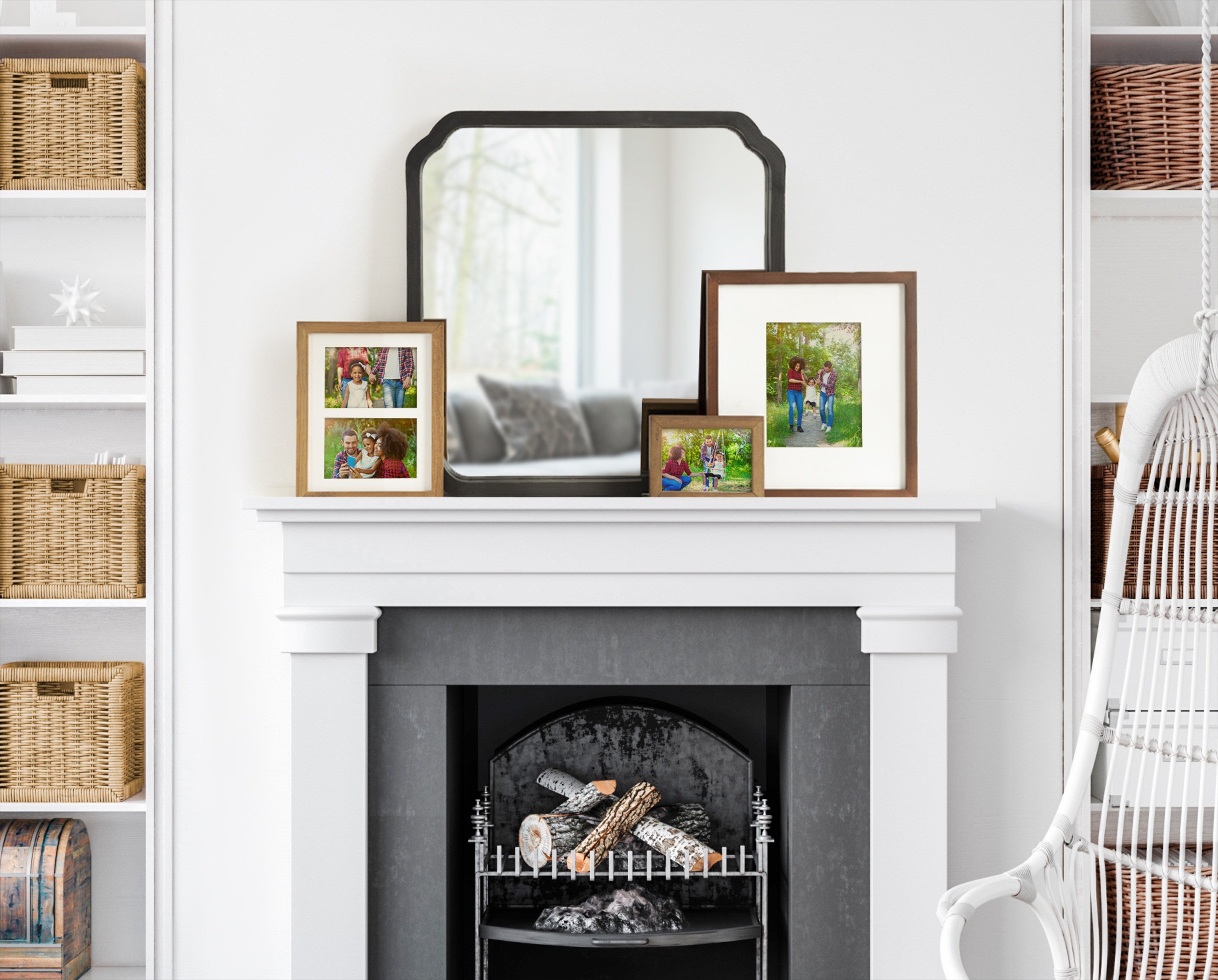 Marston Wood Framed Wall Mirror
