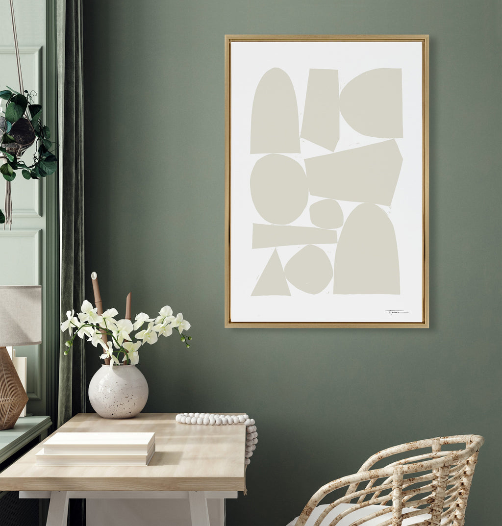 Sylvie Constructed II Neutral Framed Canvas by Statement Goods