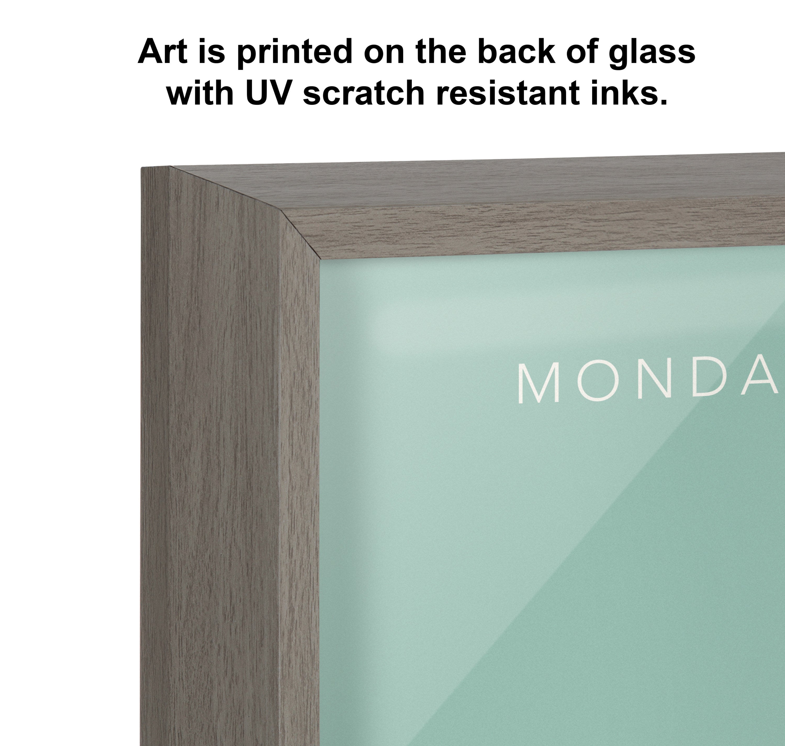 Blake This Week Teal Framed Printed Glass by The Creative Bunch Studio
