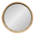 Hutton Round Wood Wall Mirror