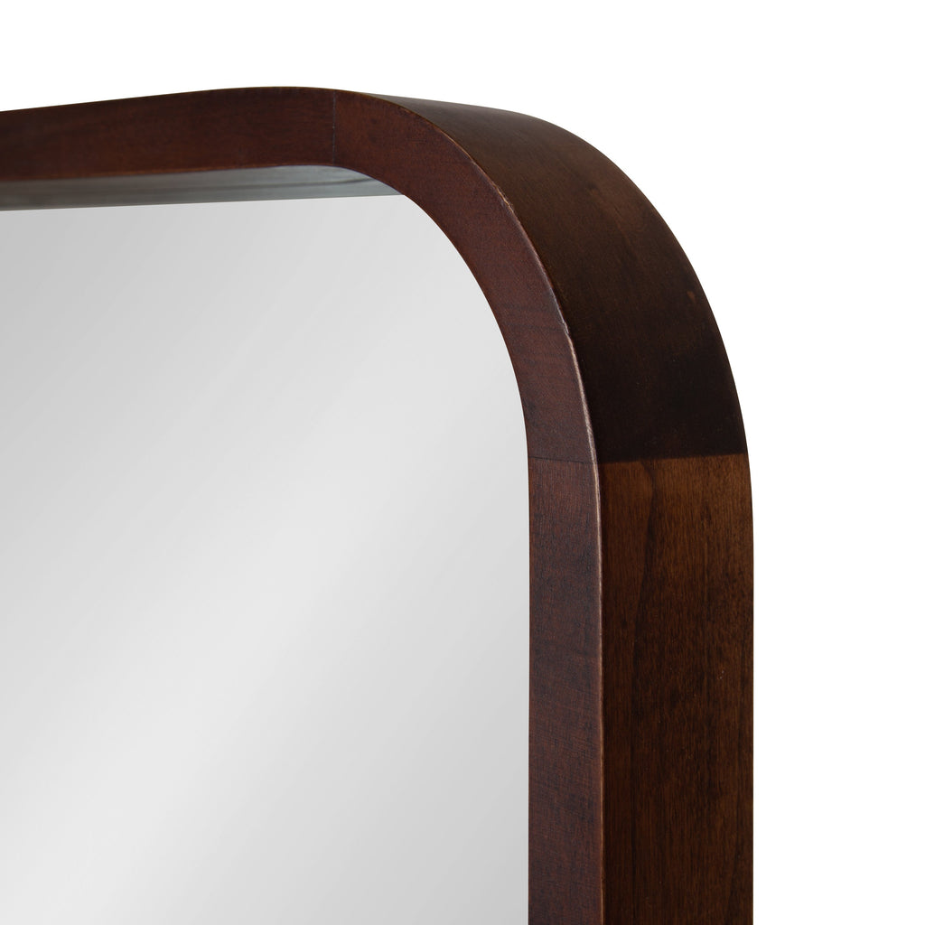 Hutton Wood Framed Radius Rectangle Mirror
