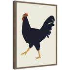Sylvie Farm Rooster Framed Canvas by Hannah Beisang