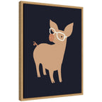 Sylvie Farm Pig Framed Canvas by Hannah Beisang