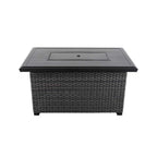 Lassen 4-Piece Firepit Set with Swivel Rocking Chairs