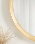 Hatherleigh Round Wood Wall Mirror