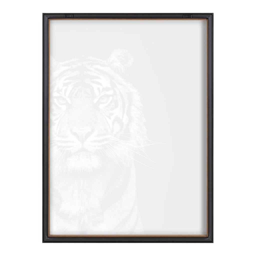 Blake Tiger Minimalist Animal Framed Printed Glass by The Creative Bunch Studio