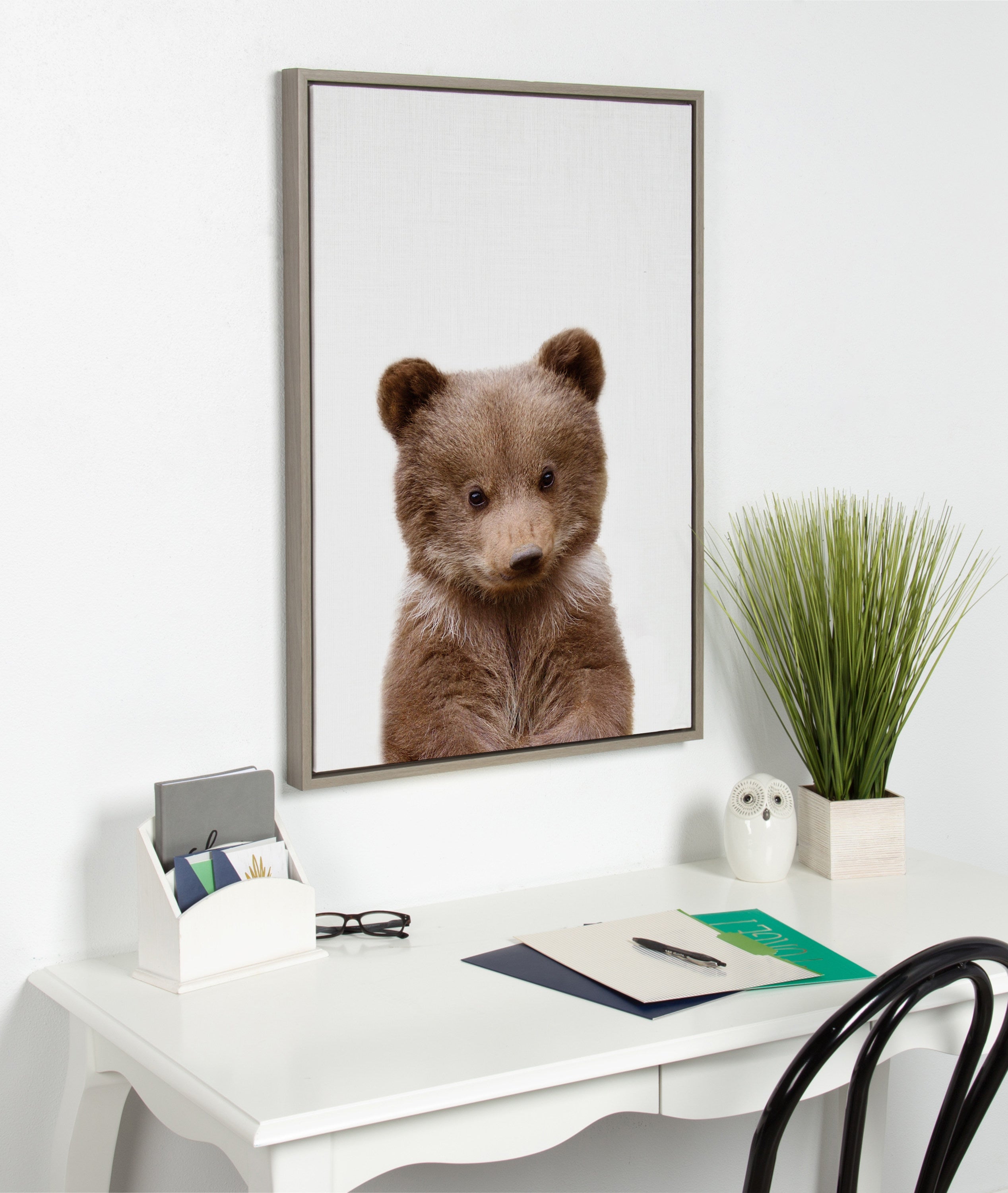 Sylvie Baby Bear Framed Canvas by Amy Peterson