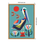 Pelican Garden by Rachel Lee Framed Canvas Wall Art Print