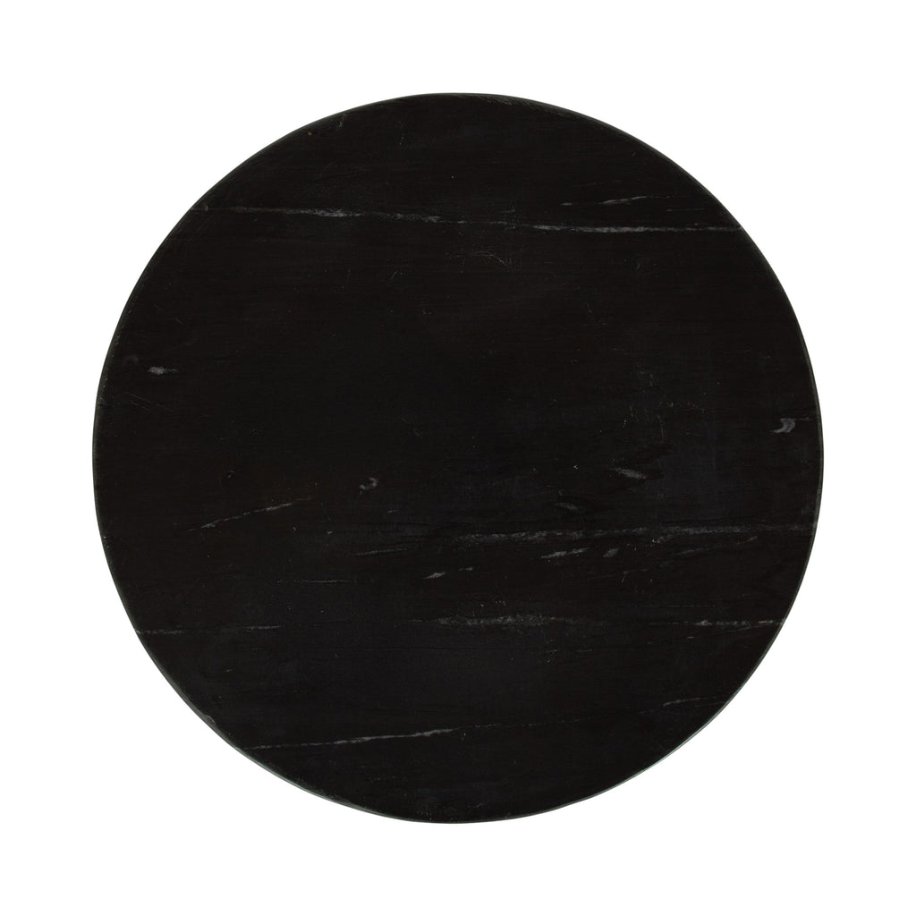 Baronet Round Marble and Metal Table