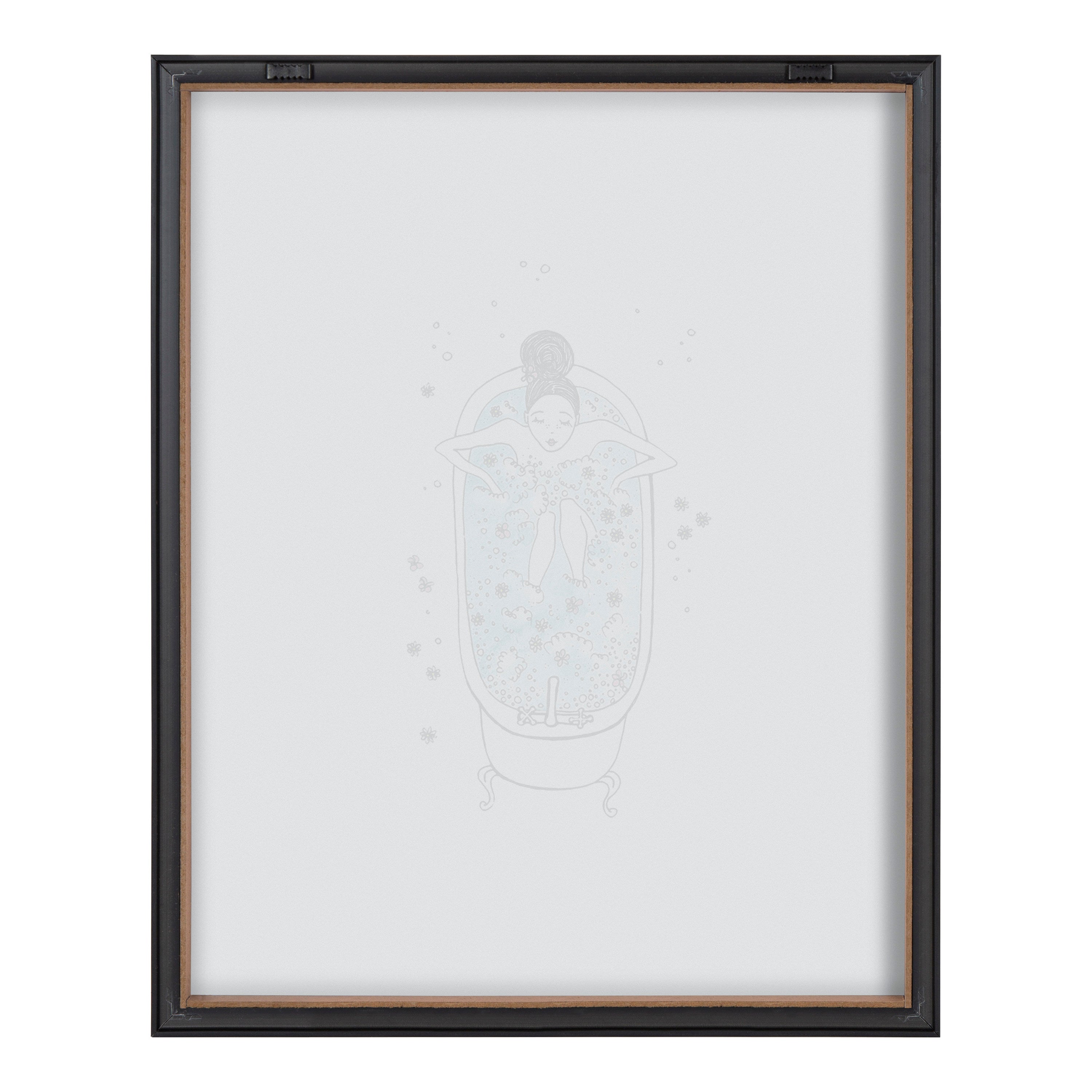 Blake Girl in a Bath Framed Printed Glass by Viola Kreczmer