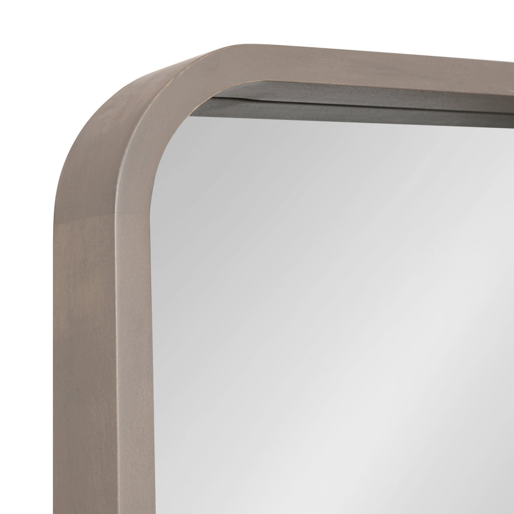 Hutton Wood Framed Radius Rectangle Mirror