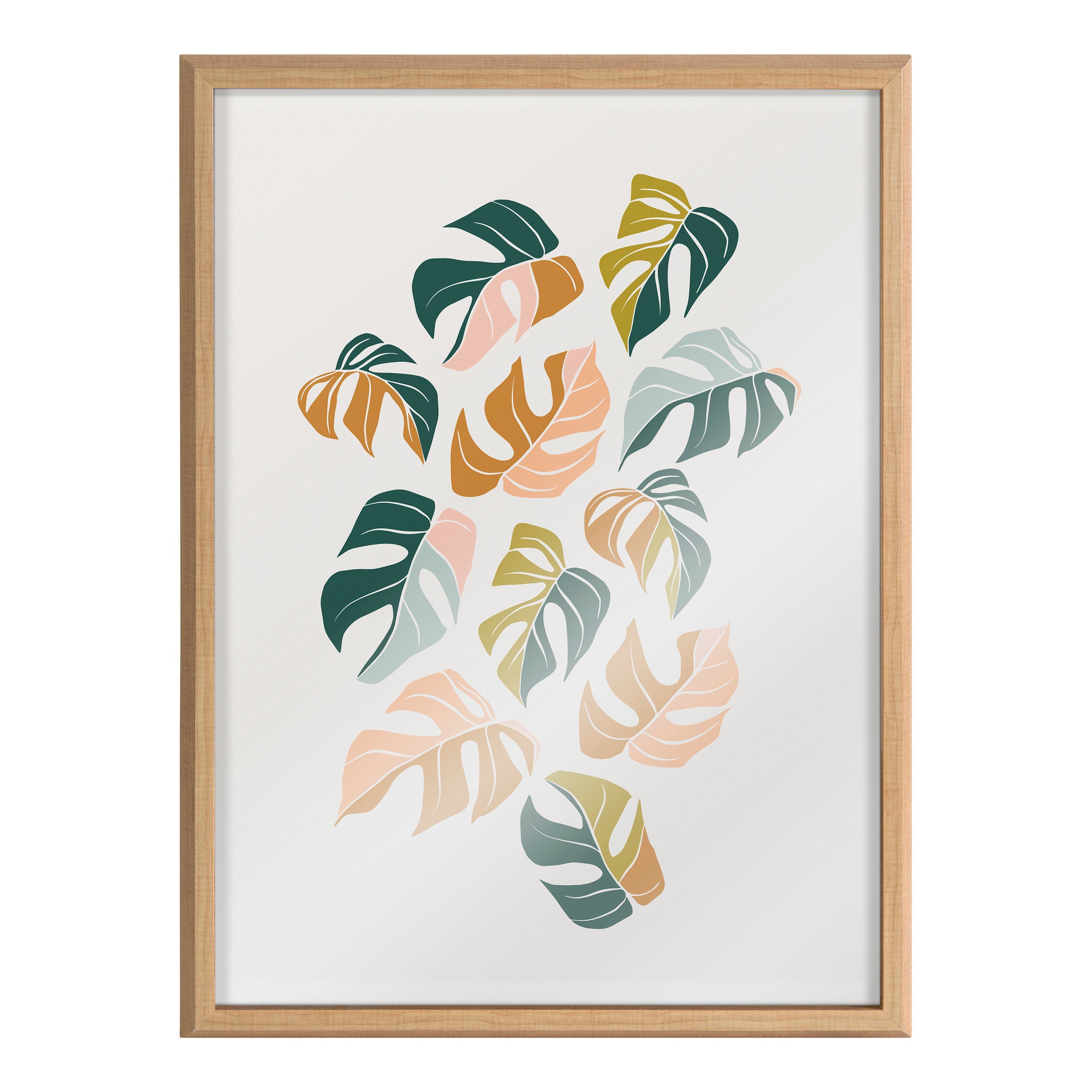 Blake Tropical Leaves 02 Framed Printed Glass by Alicia Schultz