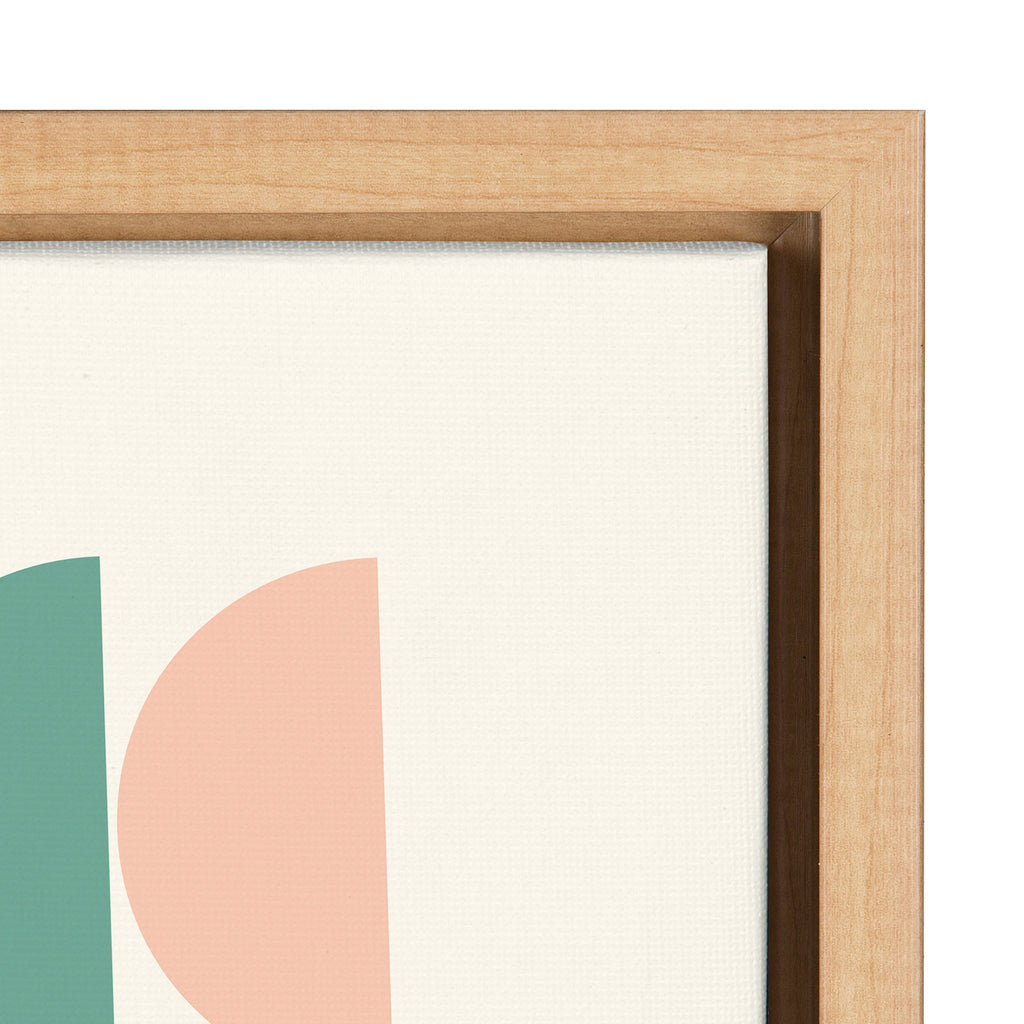 Sylvie Simple Shapes in Soft Colors Framed Canvas by Apricot and Birch