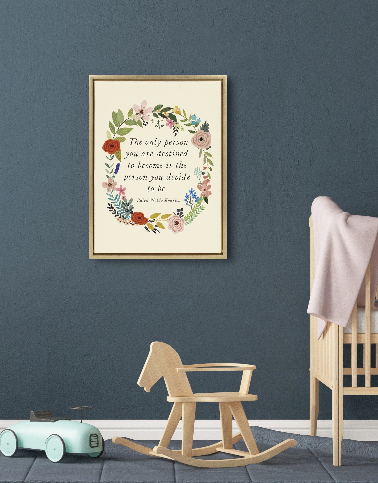 Sylvie MC441 The Only Person Framed Canvas by Mia Charro