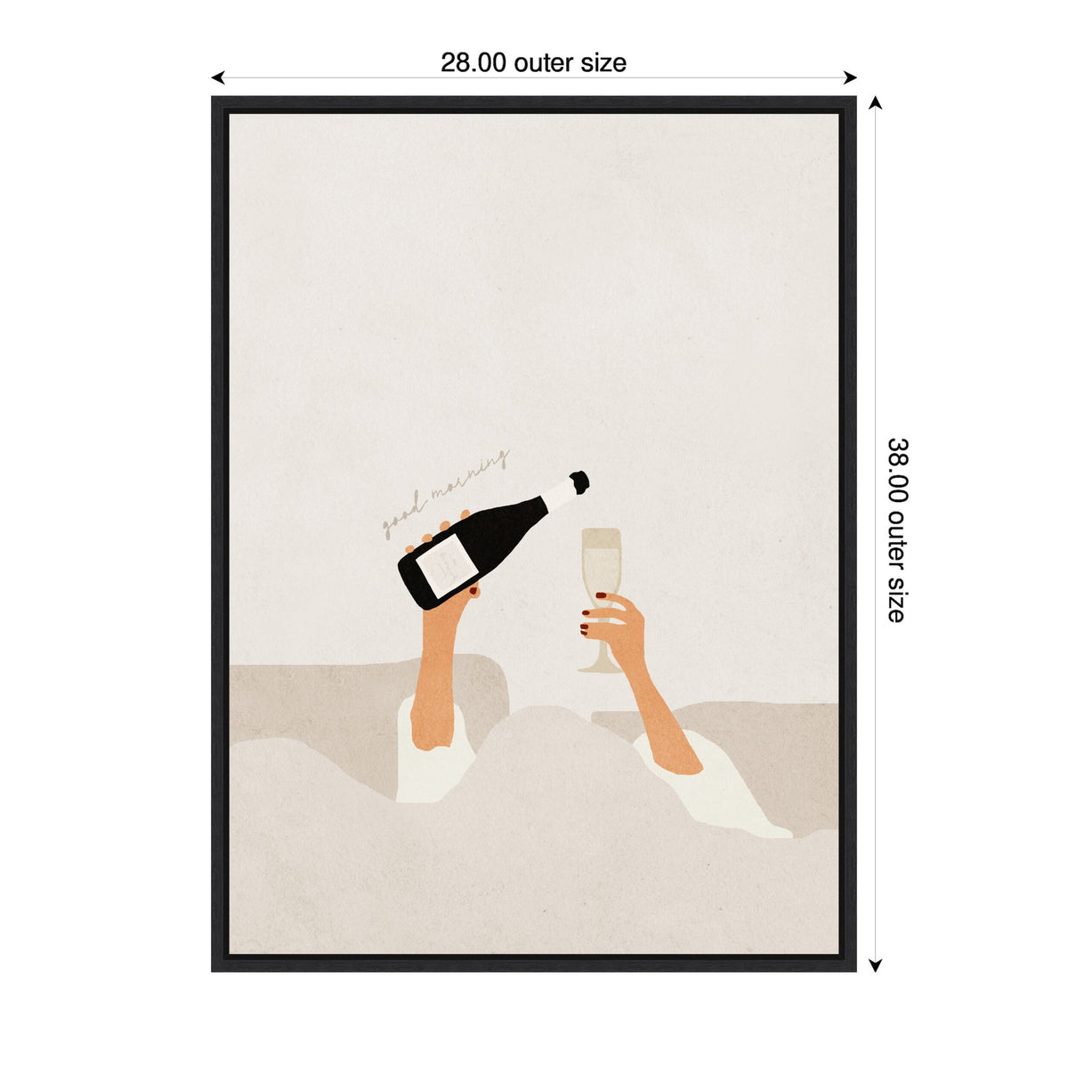 Sylvie Good Morning Art Print Framed Canvas by July Art Prints