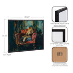 Gallery Lion Portrait in Rich Jewel Tones Print by The Creative Bunch Studio