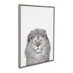Sylvie Lion Framed Canvas by Simon Te Tai