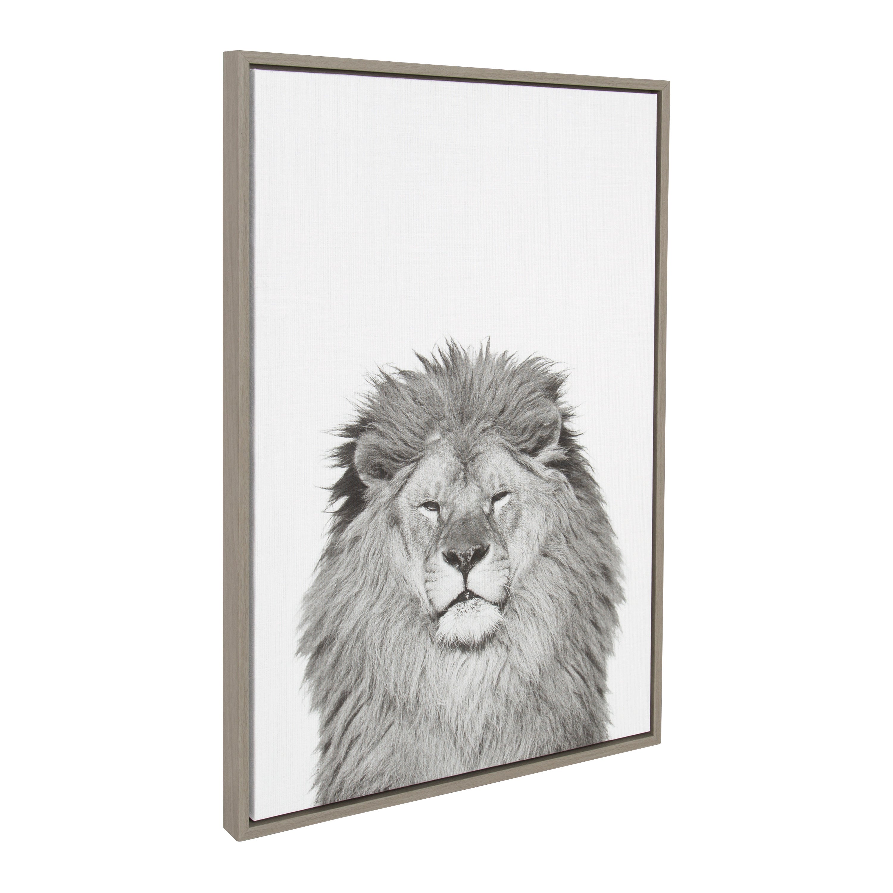 Sylvie Lion Framed Canvas by Simon Te Tai