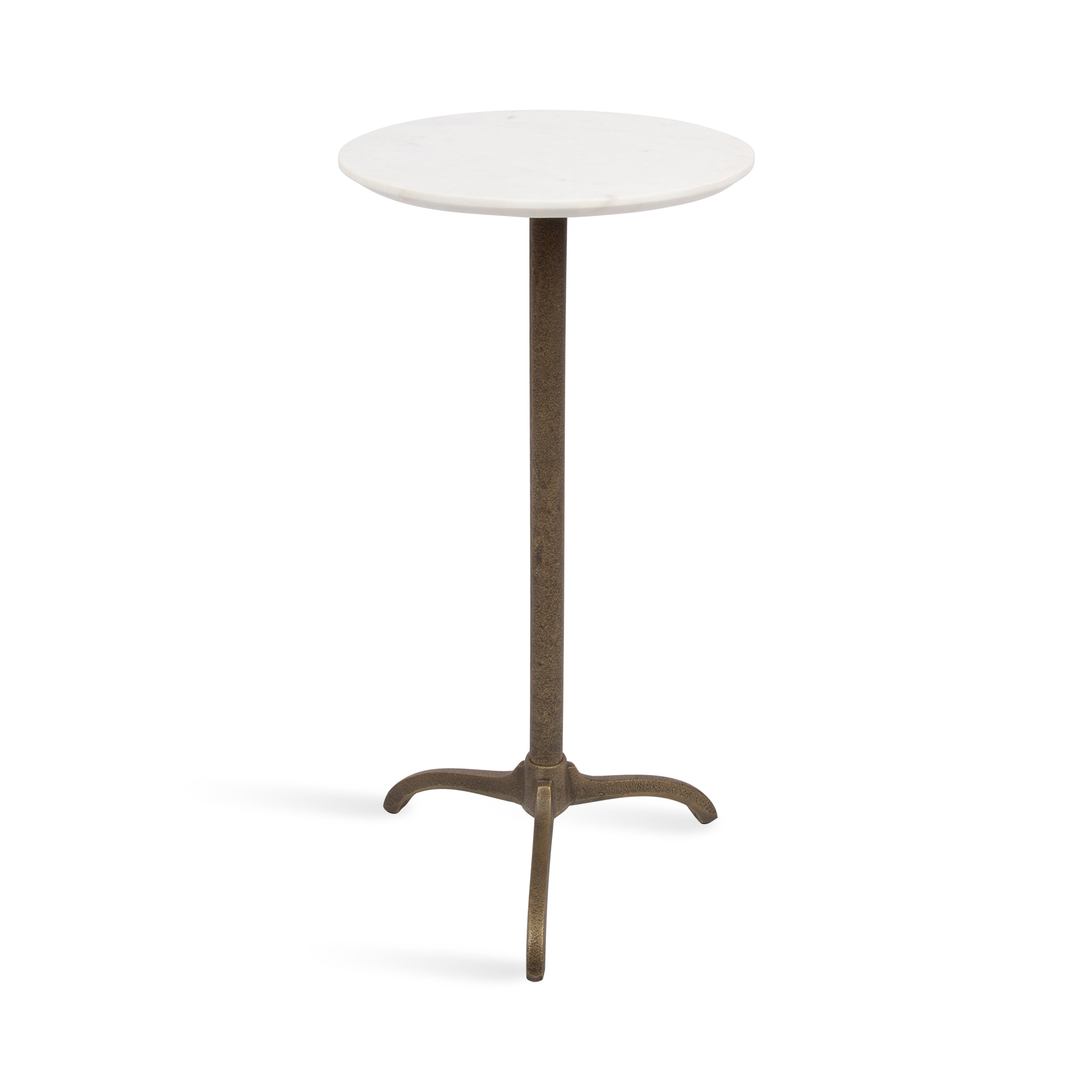 Henshall Marble and Metal Round Side Table