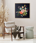 Sylvie Floralis C Framed Canvas by Mia Charro