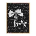 Sylvie Black White Bow Framed Canvas by Honey Island Studio