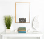 Sylvie Black Kitten Framed Canvas by Simon Te of Tai Prints