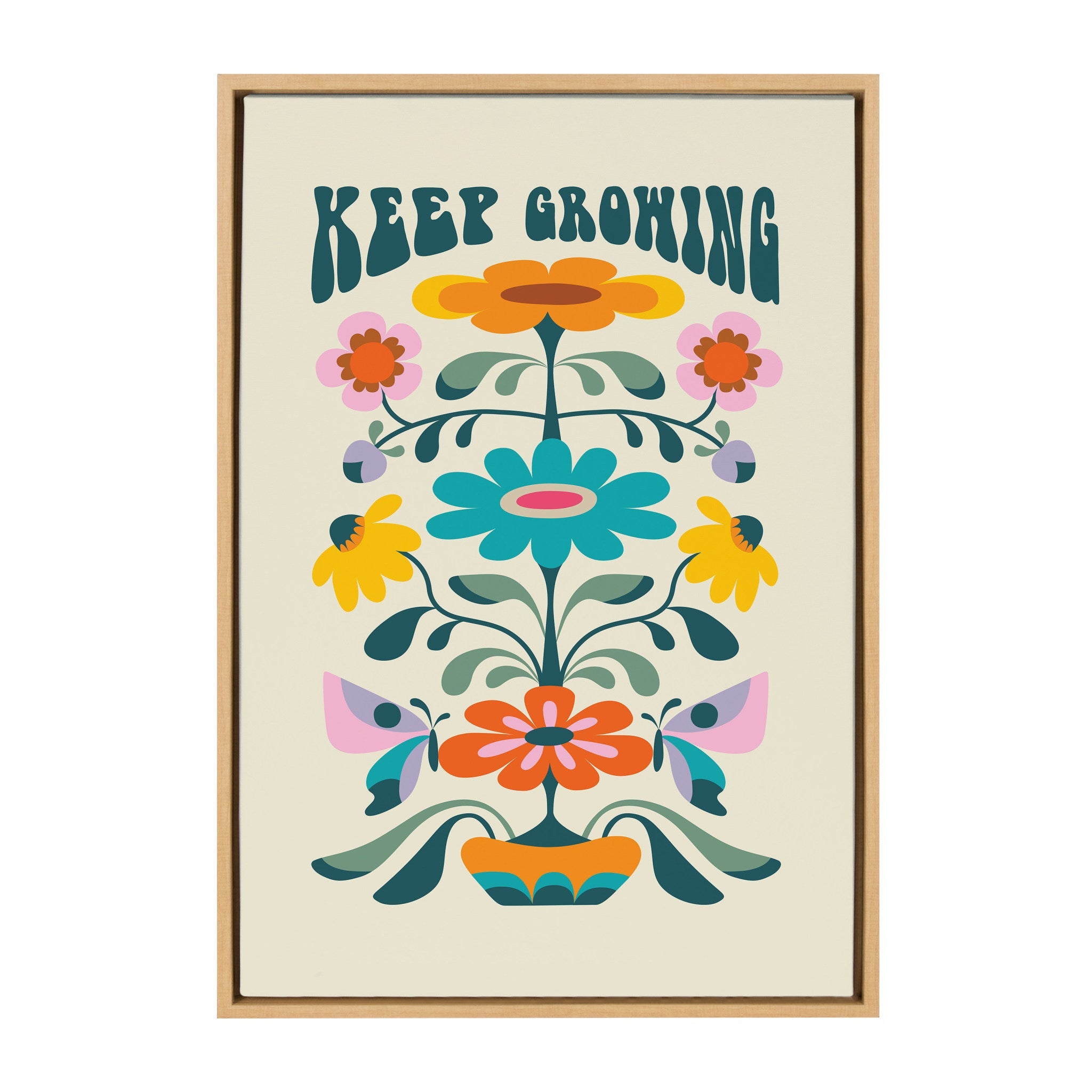 Sylvie Keep Growing Framed Canvas by Rachel Lee of My Dream Wall