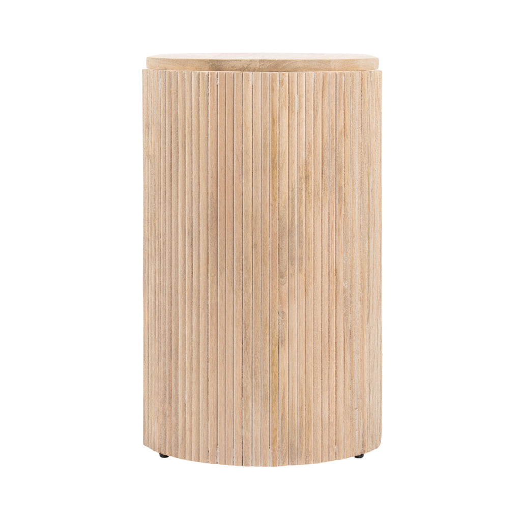 Cakora Capsule Wood Side Table