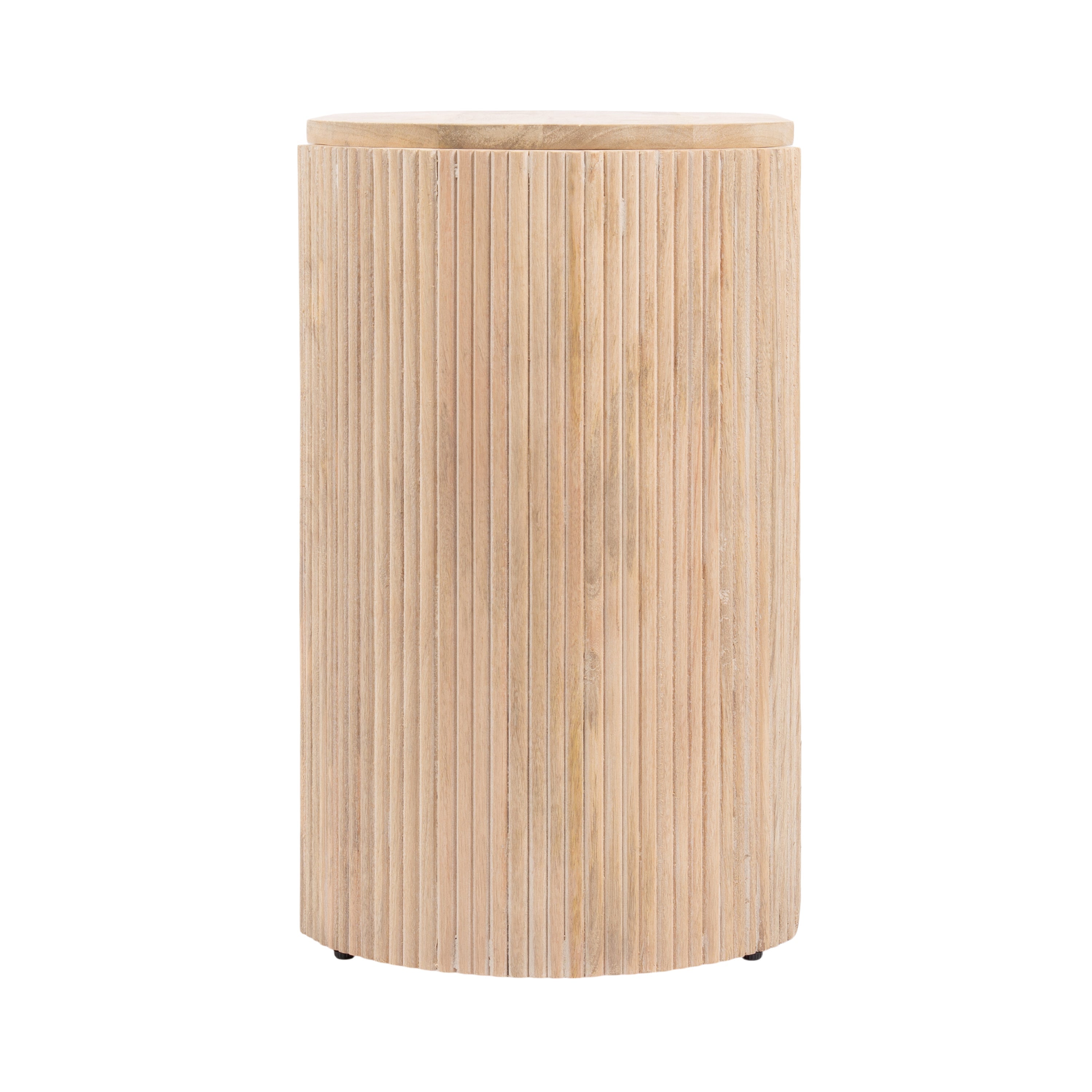Cakora Capsule Wood Side Table