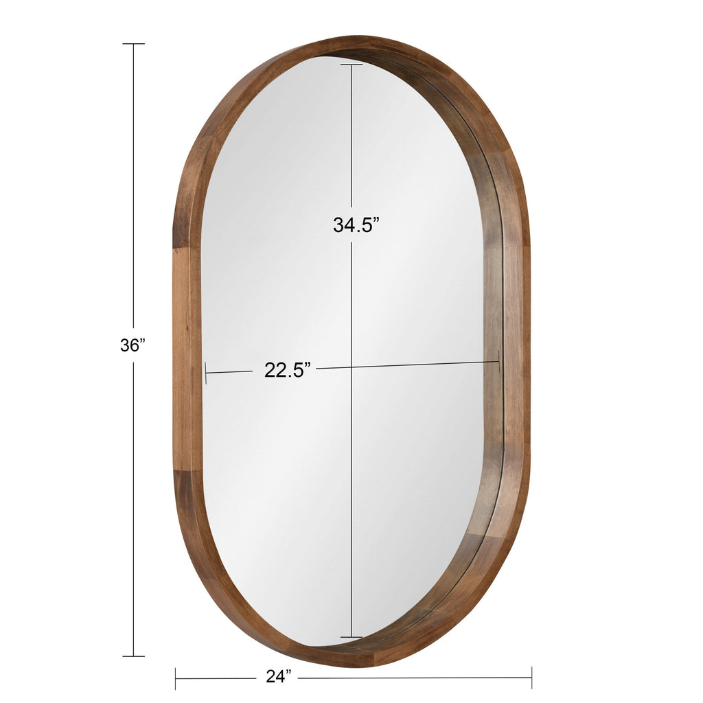 Hutton Wood Framed Capsule Mirror