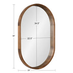 Hutton Wood Framed Capsule Mirror