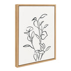 Sylvie Botanical Sketch Print No 2 Framed Canvas by The Creative Bunch Studio