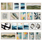 Sylvie Beaded Blue Mountains I and II Framed Canvas Art Set by Amy Lighthall