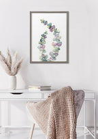 Blake Eucalyptus 2 Branches Framed Printed Glass by Emily Marie Watercolors