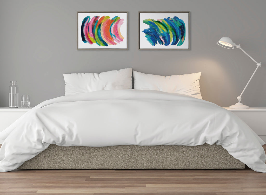 Sylvie Bright Abstract 2 Framed Canvas by Jessi Raulet of Ettavee