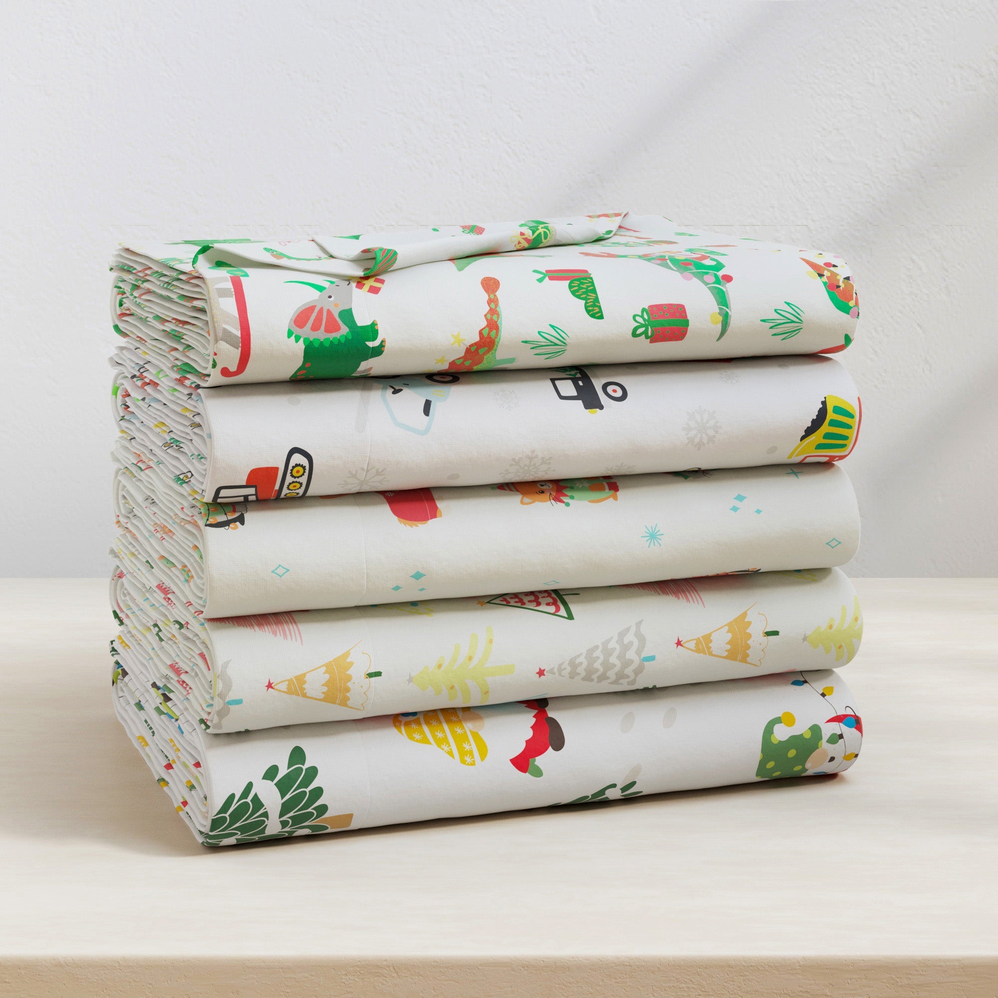 Turkish Cotton Christmas Flannel Sheet - Whittaker Collection