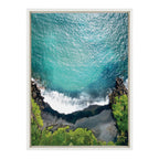 Sylvie Maui Black Sand Beach 1 Framed Canvas by Rachel Bolgov