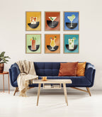 Blake Martini Framed Printed Art by Amber Leaders Designs