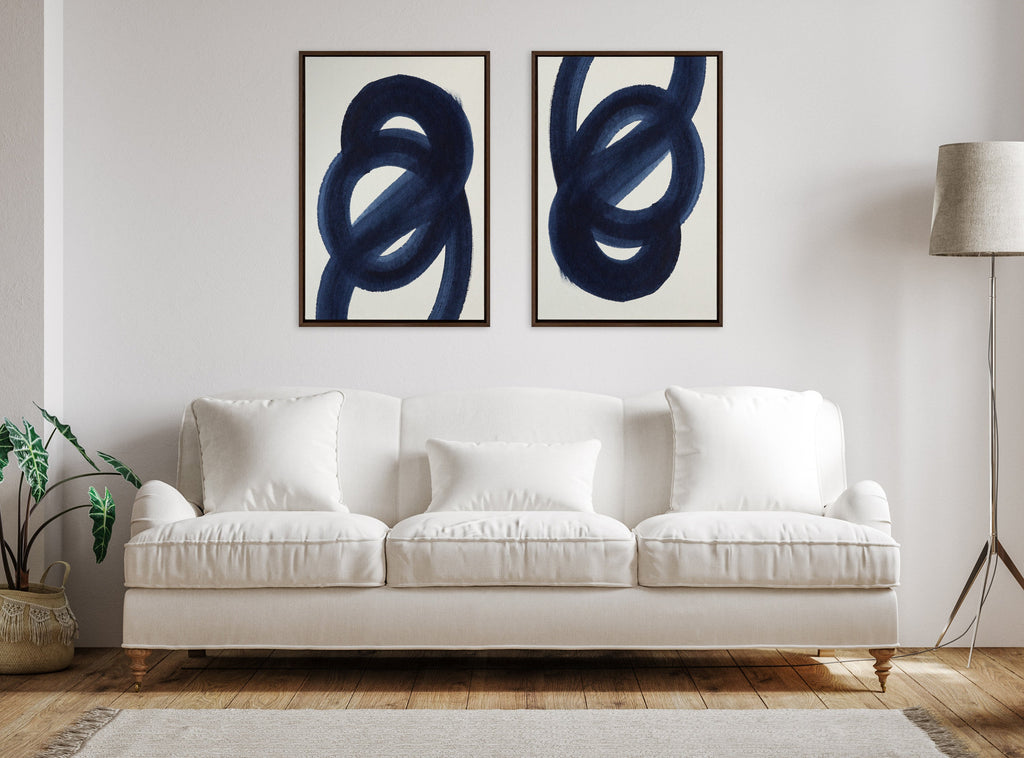 Sylvie Japandi 18 Framed Canvas by Rocket Jack