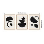 Sylvie Black Geometric Abstracts Framed Canvas Art Set by July Art Prints