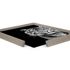 Blake Tiger Minimalist Animal Framed Printed Glass by The Creative Bunch Studio