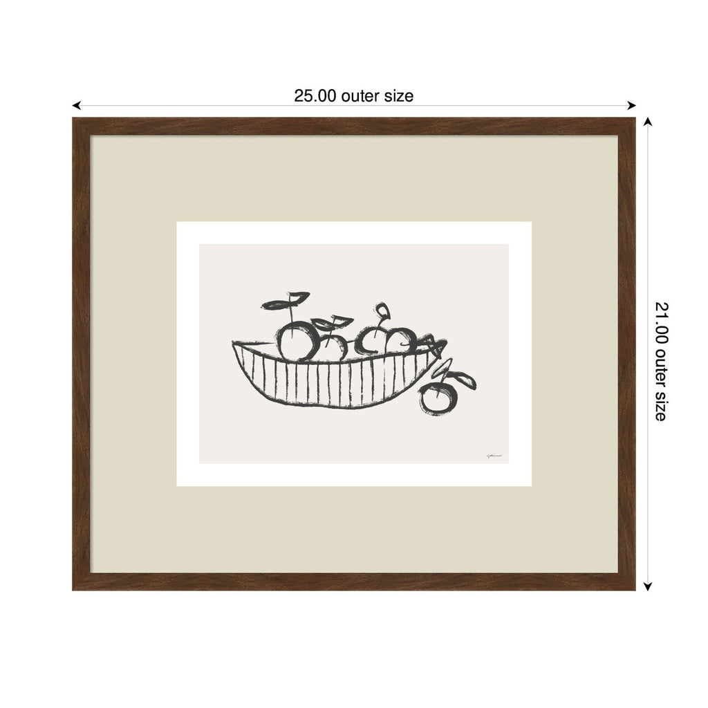 Orange Basket by Gabrielly Guedes Framed Wall Art Print