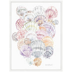 Sylvie Pale Pastel Shells Framed Canvas by Patricia Shaw