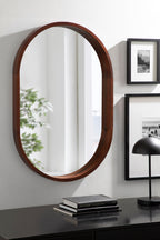 Hutton Wood Framed Capsule Mirror