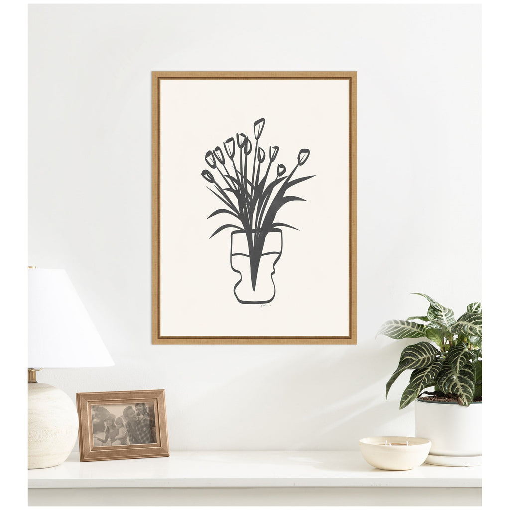 Tulips by Gabrielly Guedes Framed Canvas Wall Art Print