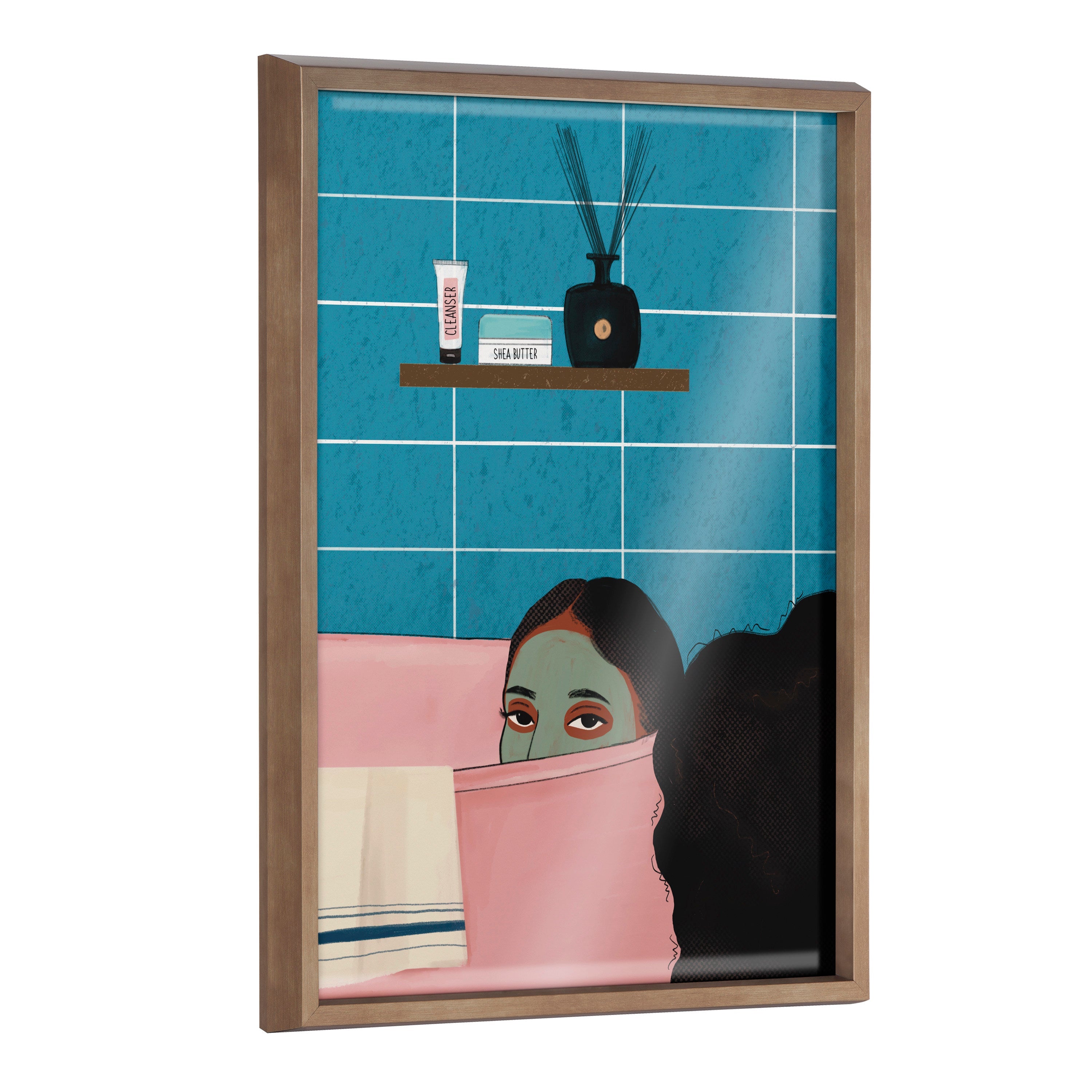Blake Restful Rest Framed Printed Glass by Mary Joak